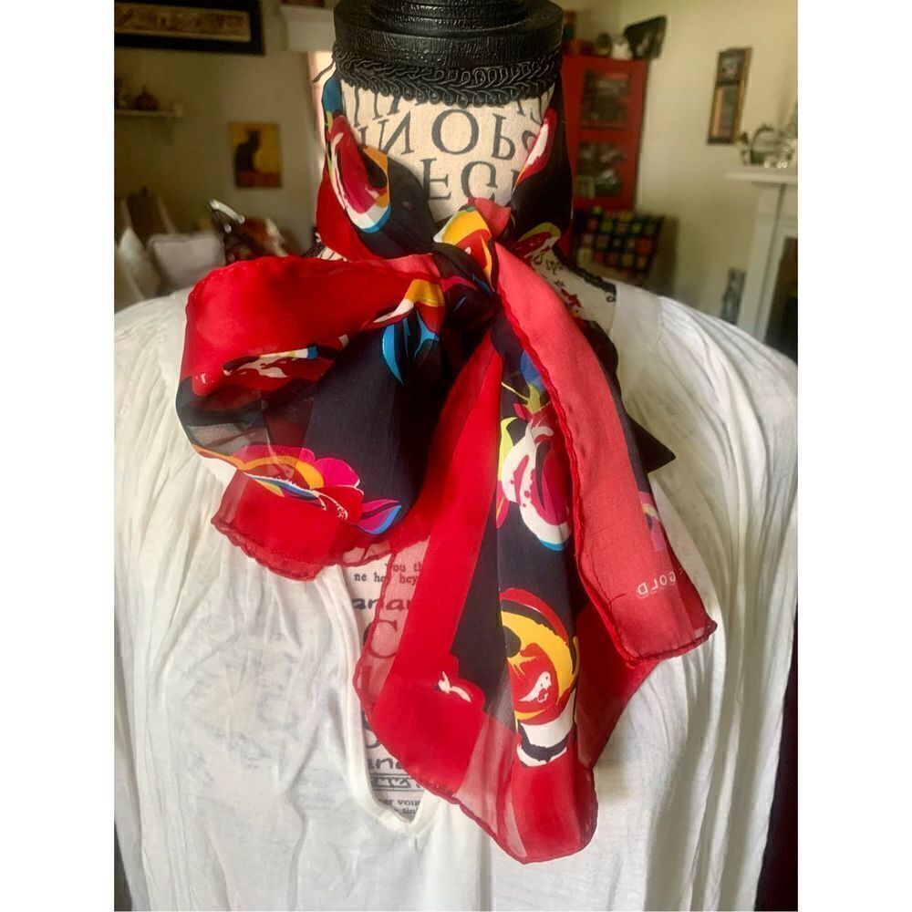 Elaine Gold Silk Scarf
